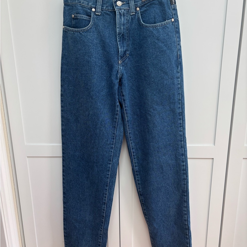EUC Versace Jeans Couture Collection Dark Blue Straight Jeans size 33 x 44
